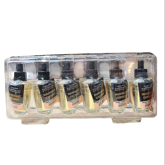 MAHOGANY COCONUT 6 PIECE WALLFLOWER FRAGRANCE REFILLS BY BATH AND BODY WORKS - Picture 1 of 1